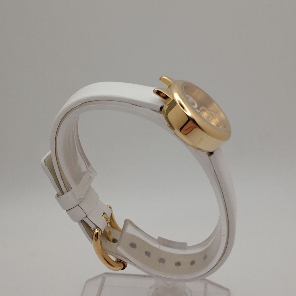 Marc by Marc Jacobs Cat Face Watch Gold Tone White Leather 22.5mm New Battery‎ - Picture 6 of 16